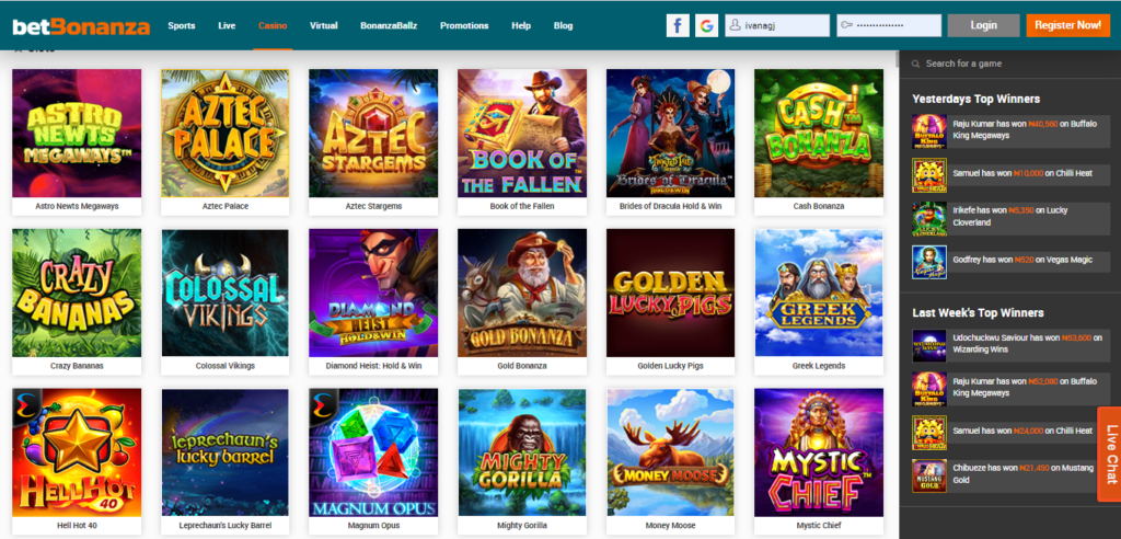 betBonanza casino games 